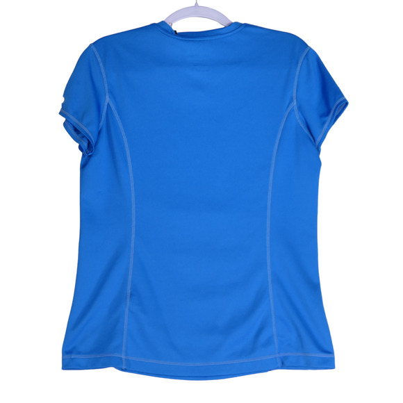 Merrell Performance Top Womens Medium Blue Run Run Run Graphic Opti Wick Active - Picture 6 of 13